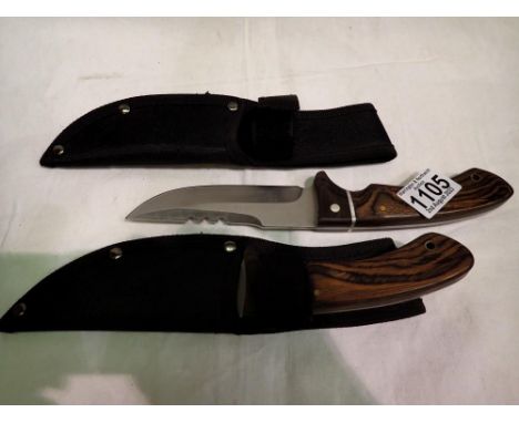 Two rosewood handled knives. UK P&amp;P Group 2 (£20+VAT for the first lot and £4+VAT for subsequent lots) 