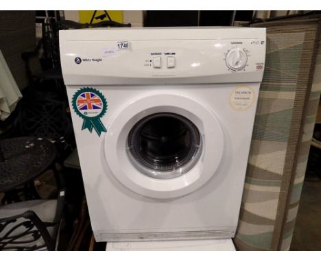 White Knight C44A7W tumble dryer. All electrical items in this lot have been PAT tested for safety and have passed. This does