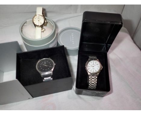 Three gents wristwatches to include Calvin Klein etc. UK P&amp;P Group 1 (£16+VAT for the first lot and £2+VAT for subsequent