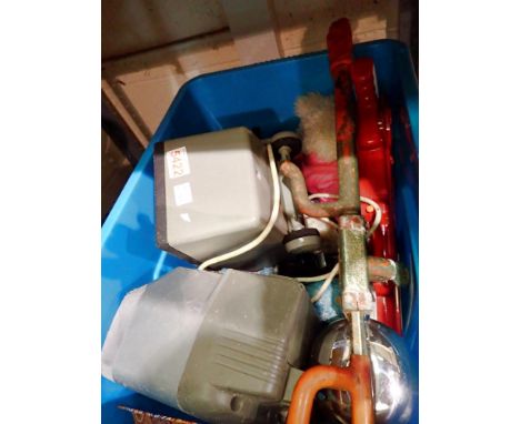 Mixed items including Panasonic radio cassette and tools. Not available for in-house P&amp;P 