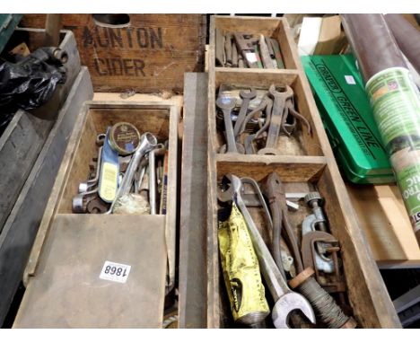 Mixed tools including spanners. Not available for in-house P&amp;P 