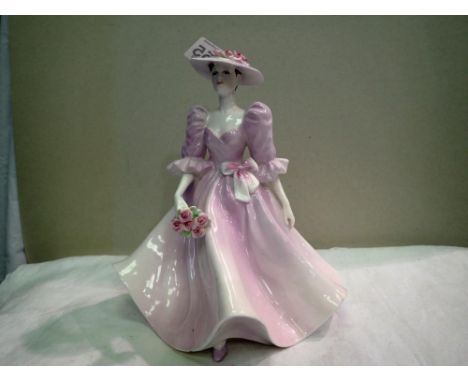 Coalport Ladies of Fashion figurine, Barbara Ann, H: 21 cm. UK P&amp;P Group 2 (£20+VAT for the first lot and £4+VAT for subs