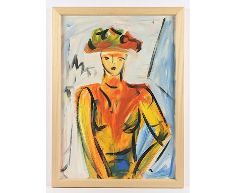   RITZERFELD, Hartmut, "Portrait", Öl/Papier, 69 x 48, R.          