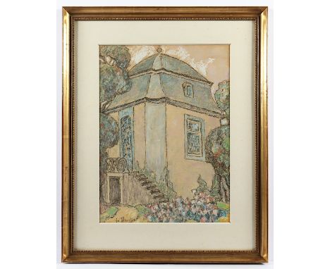  BRANDIS, August von (1862-1947), "Barocker Pavillion", Mischtechnik/Papier, 42 x 31 (Passepartoutausschnitt), unten links s