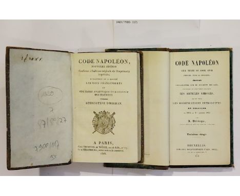  9 BÜCHER LANDRECHT/CODE NAPOLEON, Allgemeines Landrecht für die Preußischen Staaten, Berlin 1806 (5 Bde., Halbleder der Zeit