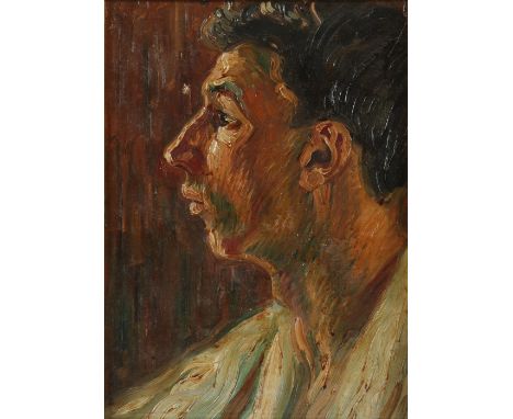   PORTRAITMALER UM 1920, "Bildnis eines Mannes", Öl/Lwd., 38,5 x 28, besch., R.          