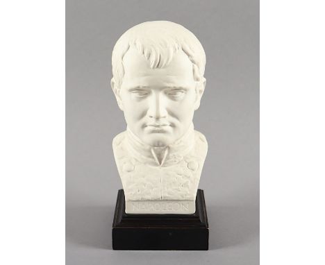   PORTRAITBÜSTE NAPOLEON, Biscuitporzellan, H 20, min.besch., am Sockel Ritzsign. BOCHMANN, GOEBEL, 20.Jh.          