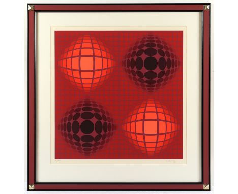   VASARALY, Victor, "Composition", Farbserigrafie, 67 x 66, nummeriert 52/250, handsigniert, R.          