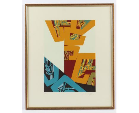   WIND, Gerhard, "o.T.", Farbserigrafie, 42 x 30, nummeriert 2/23, handsigniert und datiert '75, R.          