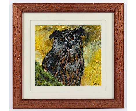   JANI, "Uhu", Acryl, Pastell/Lwd., ca. 40 x 40, R.          