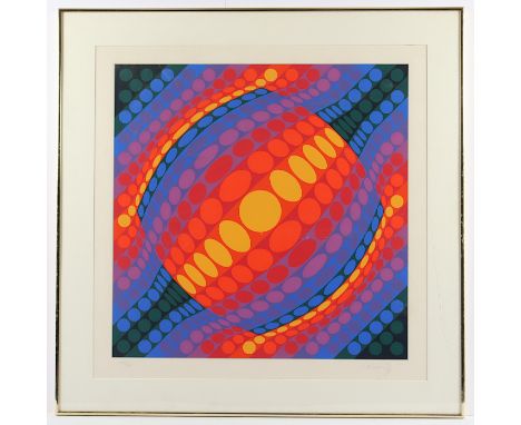   VASARELY, Victor, "o.T.", Farbserigrafie, 58 x 58, nummeriert 127/175, handsigniert, R.          