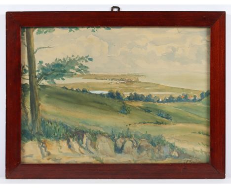  SCHIRBAUM, Anna Sofia (1871-1952), "Auf Hiddensee", Aquarell/Papier, 30 x 39, unten rechts signiert, R.     