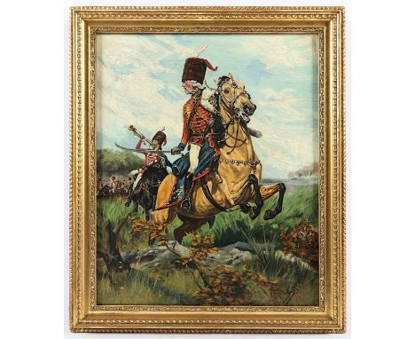   SCHUCH, Werner (1843-1918), Kopie nach, "General Hans Joachim von Zieten im Feld", Öl/Lwd., 46 x 39, rest., unten rechts si