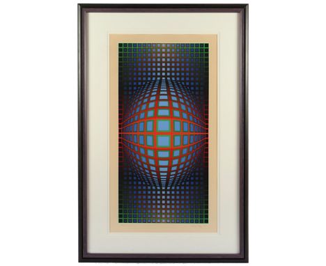   VASARELY, Victor, "Composition", Farbserigrafie, 81 x 41, nummeriert 74/250, handsigniert, R.          
