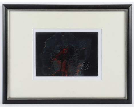   PIENE, Otto, "Transparentbild", Multiple, Farboffset, 14,5 x 21, handsigniert, R.          