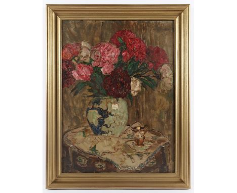   BRANDIS, August von (1862-1947), "Blumenstilleben", Öl/Lwd., 67,5 x 50, unten links signiert, R.          