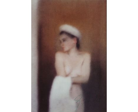  RICHTER, Gerhard, "Kleine Badende", Multiple (Kunstpostkarte, Farboffset), 14 x 10, signiert, R.          