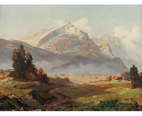   SENGTHALER, Hans (1892-ca.1958), "Blick auf die Eibspitze bei Garmisch Partenkirchen", Öl/Lwd., 60 x 80, unten rechts signi