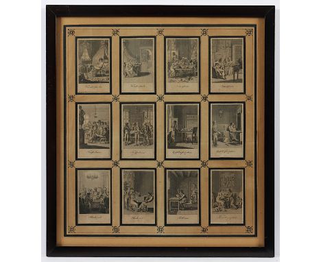   JURI, Johann Friedrich Wilhelm (1763-1829), Folge von 12 Stichen, je 8 x 5 cm, R.          