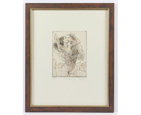   GÖRG, Jürgen, "Inspiration IV", Original-Farbradierung, 23 x 17, nummeriert 72/150, handsigniert, R.          