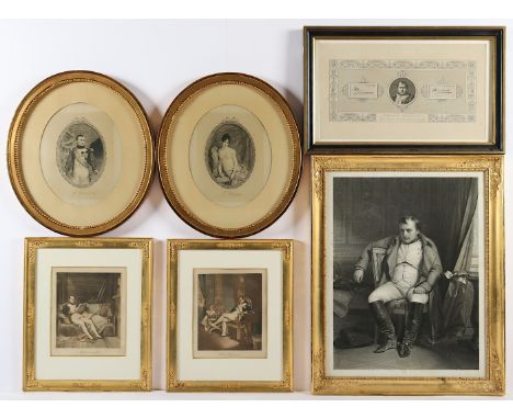   SECHS NAPOLÉON-PORTRAITS, meist Stahlstiche und Lithografien, bis 43 x 33, 19.Jh., R.          