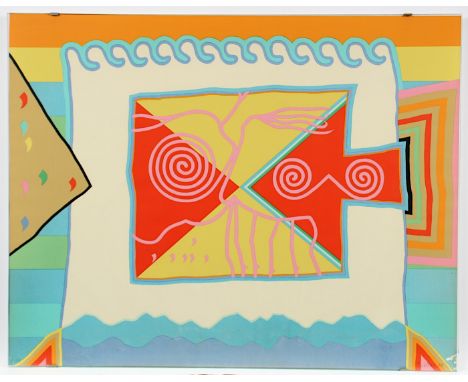   TRÖKES, Heinz, "o.T.", Original-Farblithografie, 55 x 69,5, nummeriert 5/120, handsigniert und datiert '70, min.läs., R.   