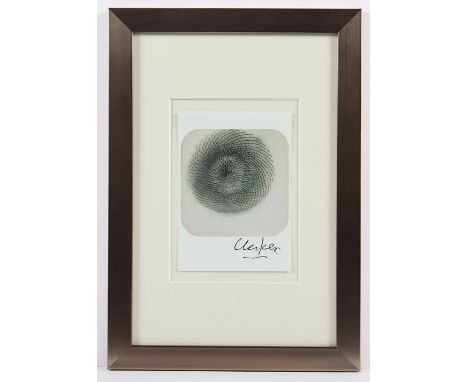   UECKER, Günther, "Organische Struktur", Multiple (Kunstpostkarte, Farboffset), 14,5 x 10,5, handsigniert, R.          