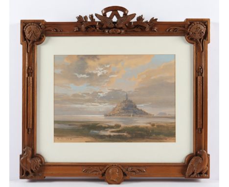   SIEBENEICHLER, Klemens (1921-2002), "Mont St.Michel", Aquarell/Karton, 26 x 36 (Passepartoutausschnitt), unten links signie