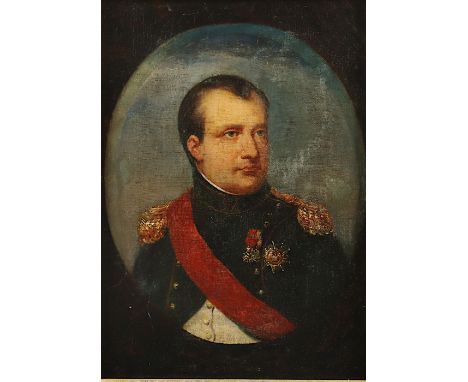   PORTRAITMALER DES 19.JH., "Napoléon Bonaparte", Öl/Lwd., 35 x 27, R.          