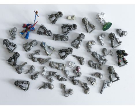 A lot of SPACE MARINE TERMINATORS made by CITADEL MINIATURES in the 1990's.