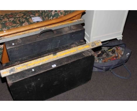 Two tool boxes and collection of various tools