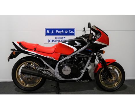 Honda VFR750F motorcycle. 1983. Frame No. RC151002755.Engine No. RC07E1014419.Runs. C/w invoices, letters and tool kit etc. M