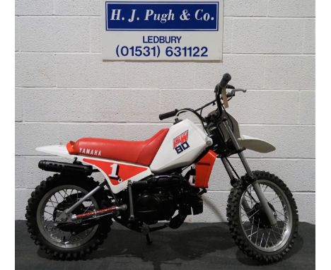 Yamaha PW80 childs motorcycle, 1982, 80cc.Frame no. 21W-121112.Engine no. 21W-121112.Runs and rides, has had a nuts and bolts