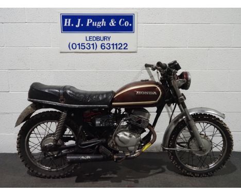 Honda CD200 motorcycle project. 194cc.Frame No. MA01-20083044.Barn find, engine turns over, has had new rings, no docs. 