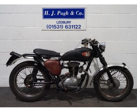 BSA C15 motorcycle. 1960. Frame No. C15 17290.Engine No. 23251.Engine runs. Reg. HWH 610. No docs, comes with key. 
