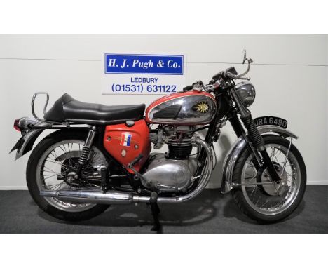 BSA 650 lightning motorcycle. 1966. 650cc. Frame No on motorcycle reads-  1310Engine No on motorcycle reads - L1239The V5C st