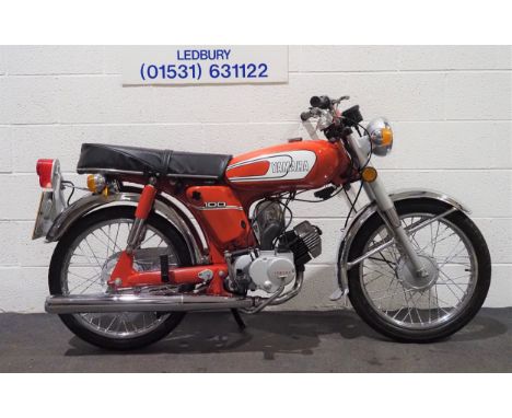 Yamaha YB100 motorcycle, 1976, 97cc.Frame no. L2-212636Engine no. L2-212636Runs and rides well, has been in the same family s