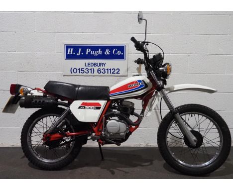 Honda XL100S motorcycle. 1980. 100cc.Frame No. HD015008624.Engine No. HD01E5008688.Runs and rides, restored and resprayed 3 y