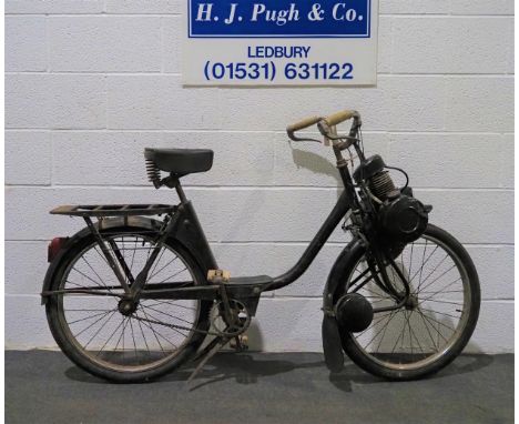 Velosolex 2200VI autocycle, 1961, 49cc.The engine has been stripped down and rebuilt replacing seals etc, the engine has fire
