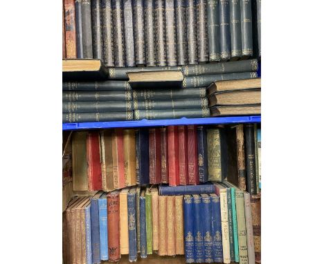 VINTAGE BOOKS (2 boxes) to include Scott, The Waverley Novels, 20 volumes, H G Wells, 11 volumes set various titles along wit