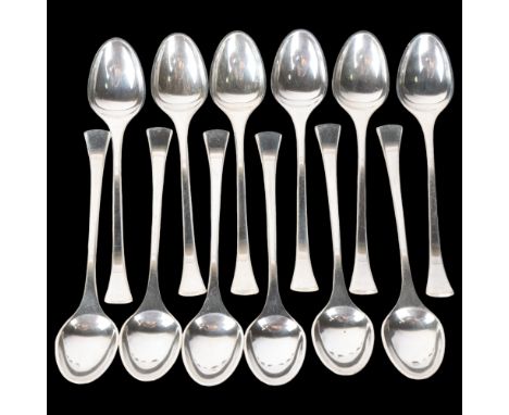 HANS HANSEN - a set of 12 Danish sterling silver 'Kristine' pattern coffee spoons, 12cm, 6.9oz . Condition Report:No damage o