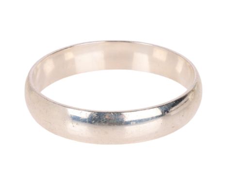 RANDERS SOLVVAREFABRIK - a heavy Danish sterling silver slave bangle, band width 14mm, internal circumference 20cm, 100.4g . 