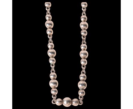 HANS JENSEN & CO - an Art Deco Danish silver geometric panel necklace, 42cm, 17.3g . Condition Report:No damage or repair, on