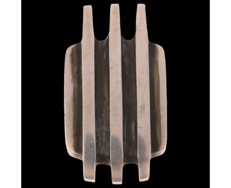 GEORG JENSEN - A Danish modernist sterling silver abstract pendant, designed by Soren Jensen (Georg Jensen's son), model no. 