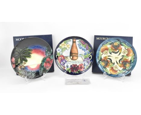 A Moorcroft pottery 'Birth of Light' pattern year plate '2000', designed by Nicola Slaney and Wendy Mason, limited edition 38