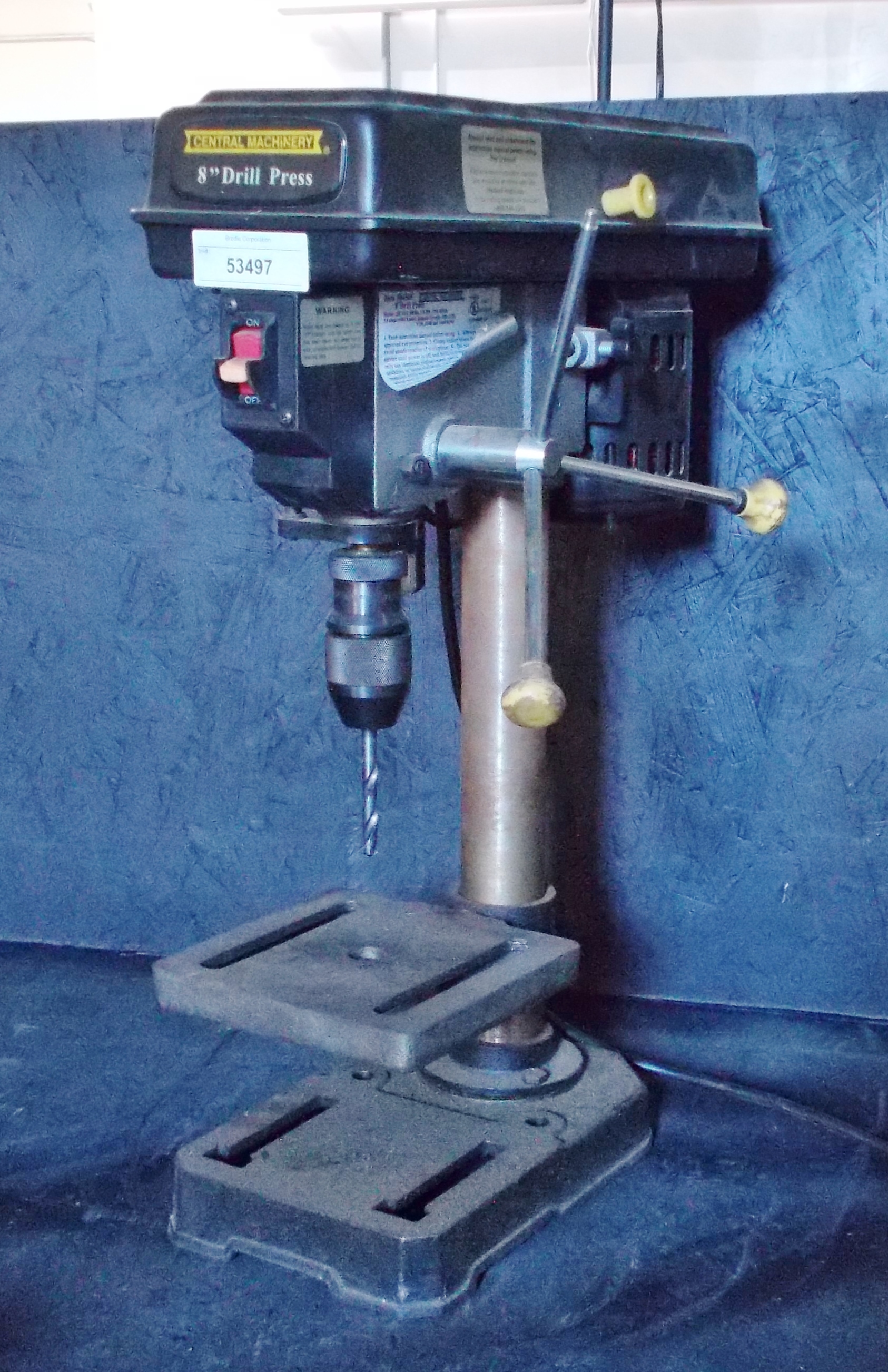 CENTRAL MACHINERY 8" BENCH TOP DRILL PRESS [CONTACT DICK OR DAN BRODIE