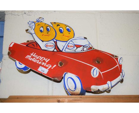 Enamel sign 'Esso Happy Motoring'