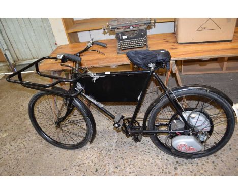 Butchers style trade bike with a Cyclemaster engine