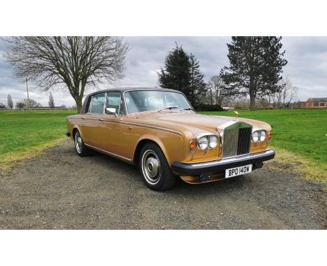 A rare 1980 Rolls Royce Silver Wraith II, in Honey Gold with a Brown Everflex roof, complimented by Beige Connolly Vaumol lea