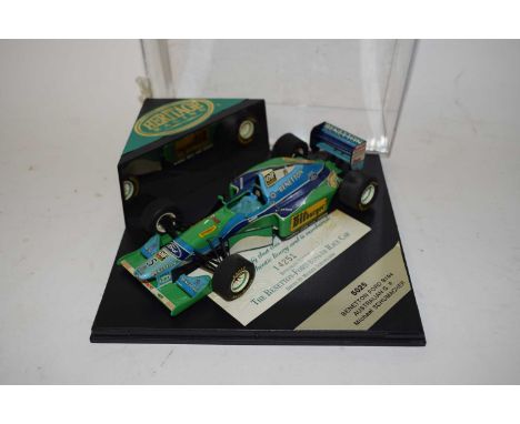 Heritage Racing model of The Benetton Ford B194-V8 race car driven by Michael Schumacher, in Perspex case
